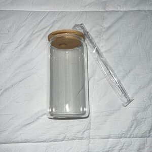 clear cup with lid & straw 🪩✨🫧